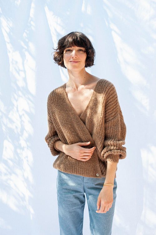 Wrap Cardigan Vega Undyed Camel