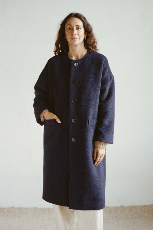 Winter Coat Lava Navy Blue