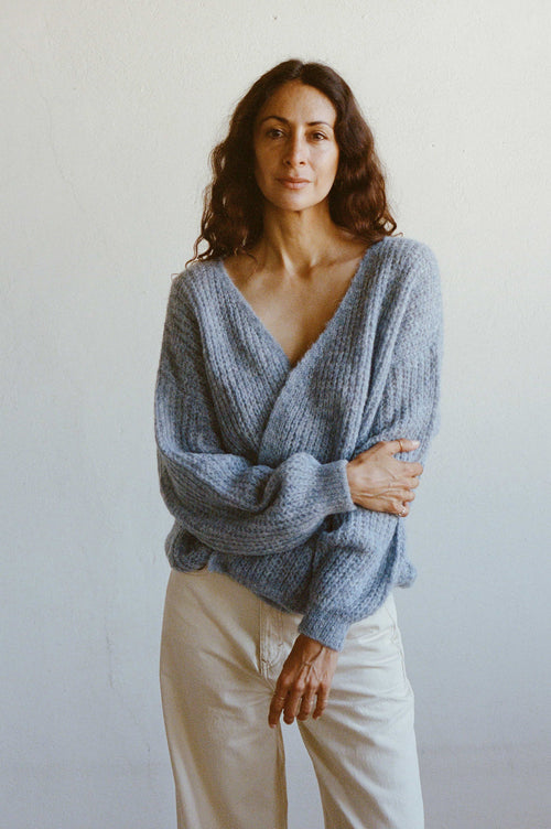 Wrap Cardigan Vega Cloudy Blue