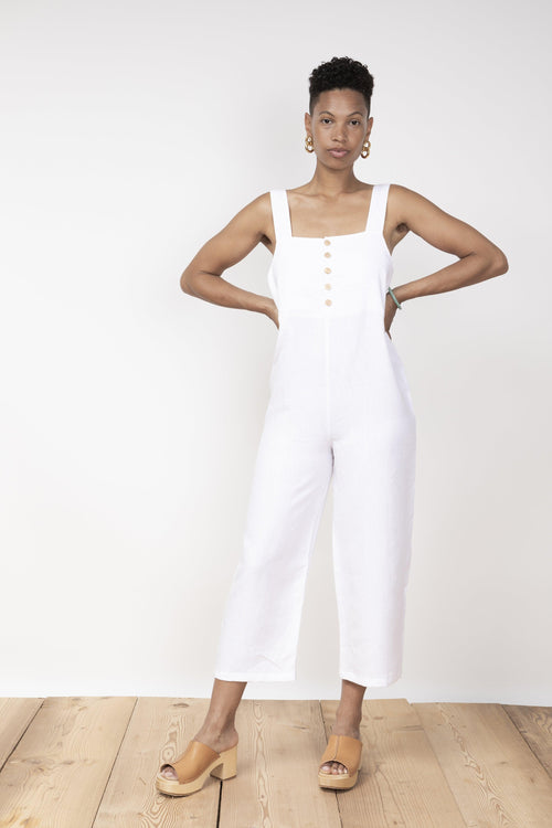 Linen Jumpsuit Juanita White