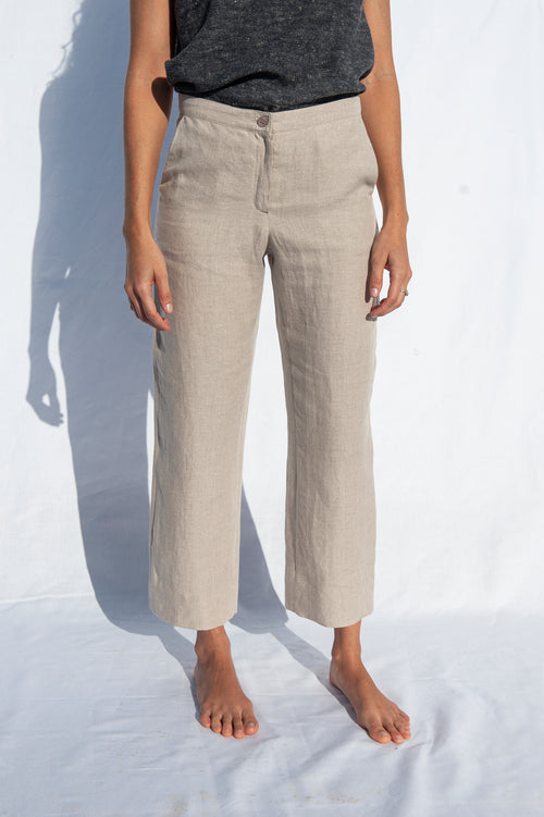 Olivia Linen Trousers Flax